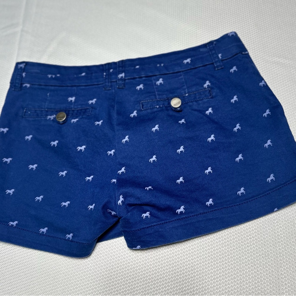 Harper Blue Bermuda Shorts with White Pattern - Picture 4 of 5